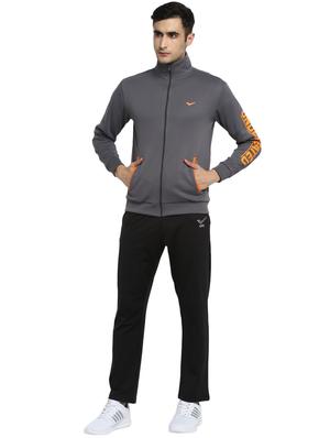 grey printed casual jacket - 17430168 - Standard Image - 4