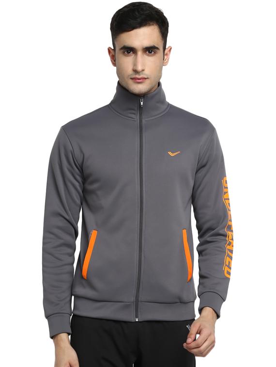 grey printed casual jacket - 17430168 - Zoom Image - 1