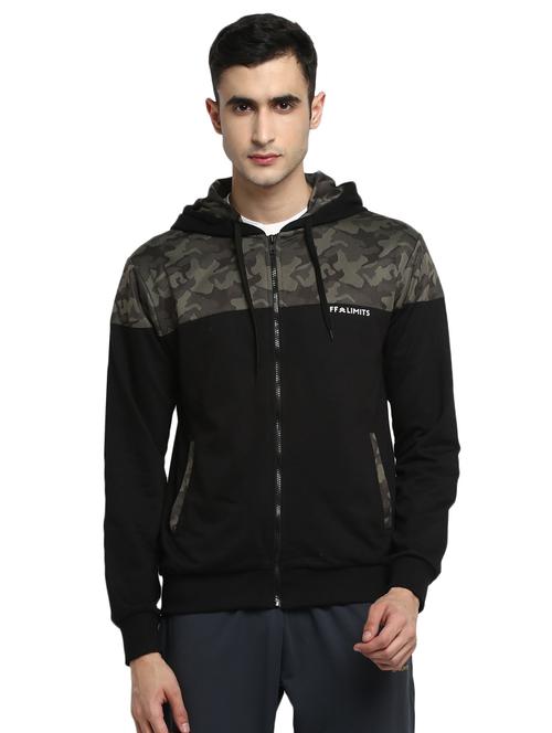 black printed cut & sew sweatshirt - 17430169 - Standard Image - 1