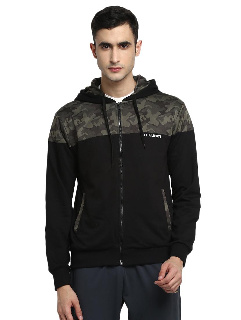 black printed cut & sew sweatshirt - 17430169 - Zoom Image - 1