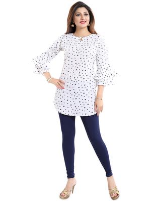 white printed a-line kurti - 17430739 - Standard Image - 3