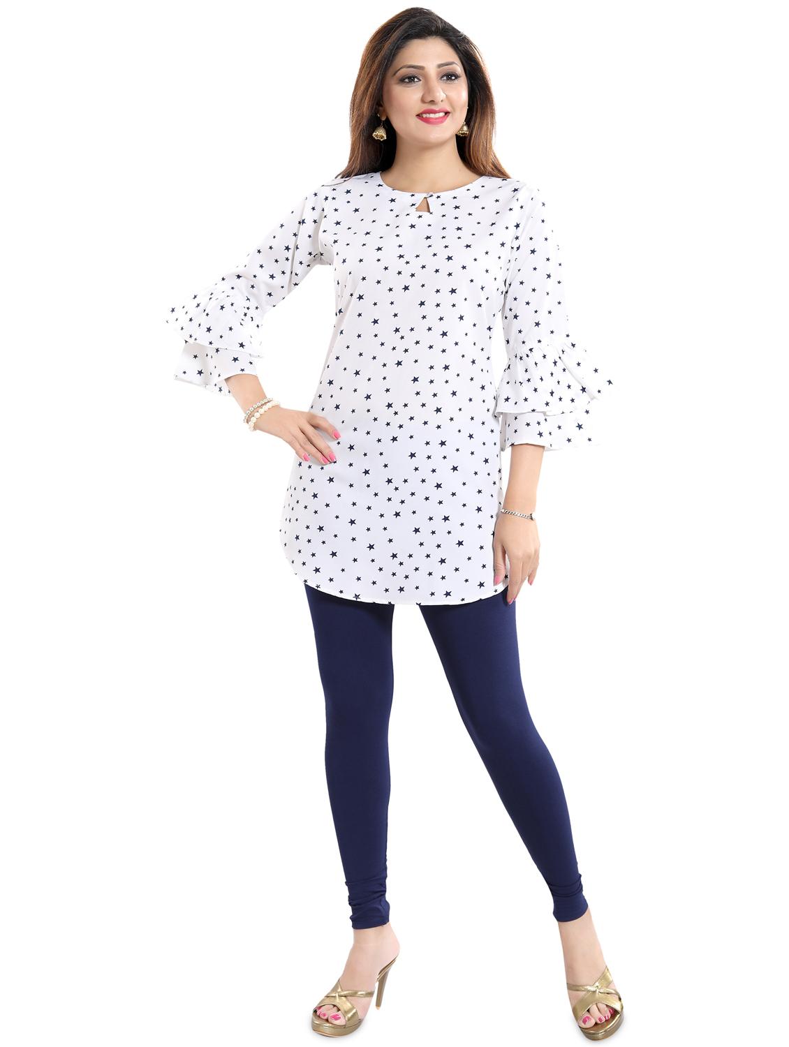 white printed a-line kurti - 17430739 - Zoom Image - 3