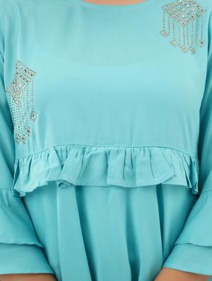 bell sleeved embellished top - 17431370 - Standard Image - 4