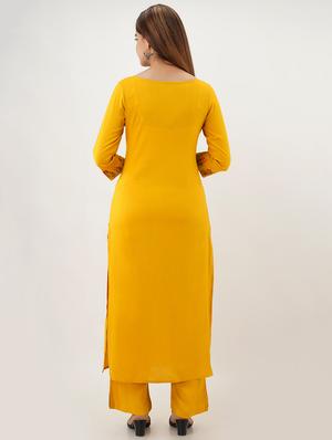 embroidered kurta palazzo set - 17431378 - Standard Image - 3