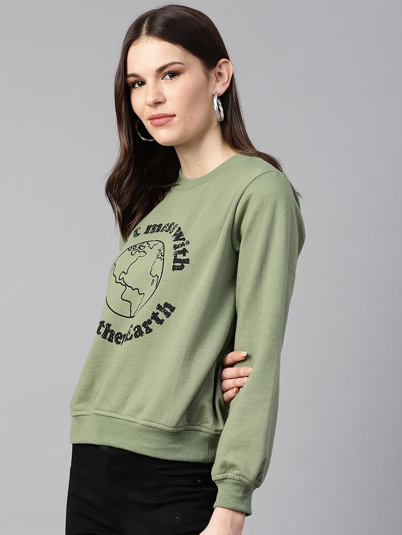 crew neck printed sweatshirt - 17431588 - Zoom Image - 2