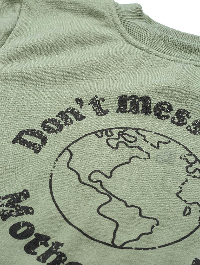 crew neck printed sweatshirt - 17431588 - Zoom Image - 5