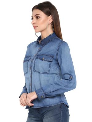 long sleeved denim shirt - 17431663 - Standard Image - 2