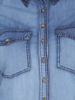 long sleeved denim shirt - 17431663 - Standard Image - 5