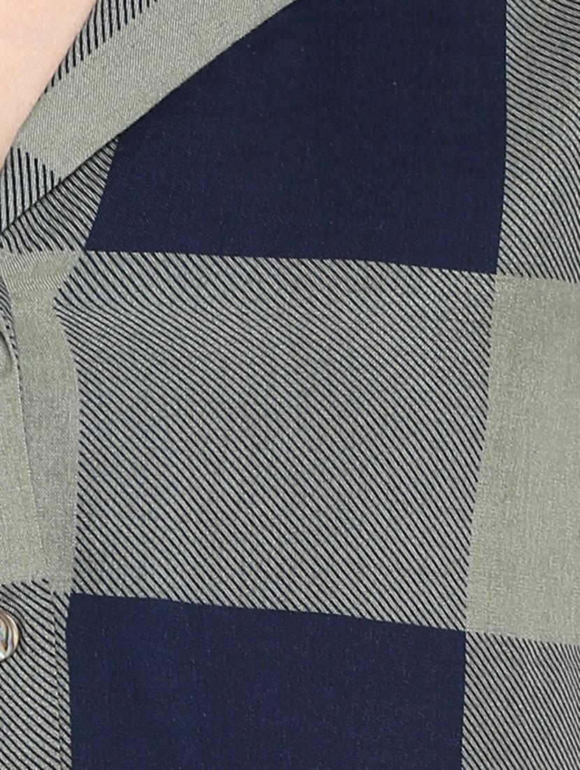 checkered woven crop shirt - 17431665 - Zoom Image - 5