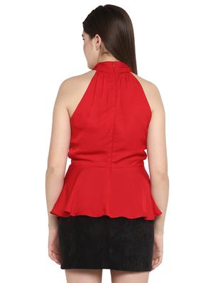 halter neck solid top - 17431681 - Standard Image - 3