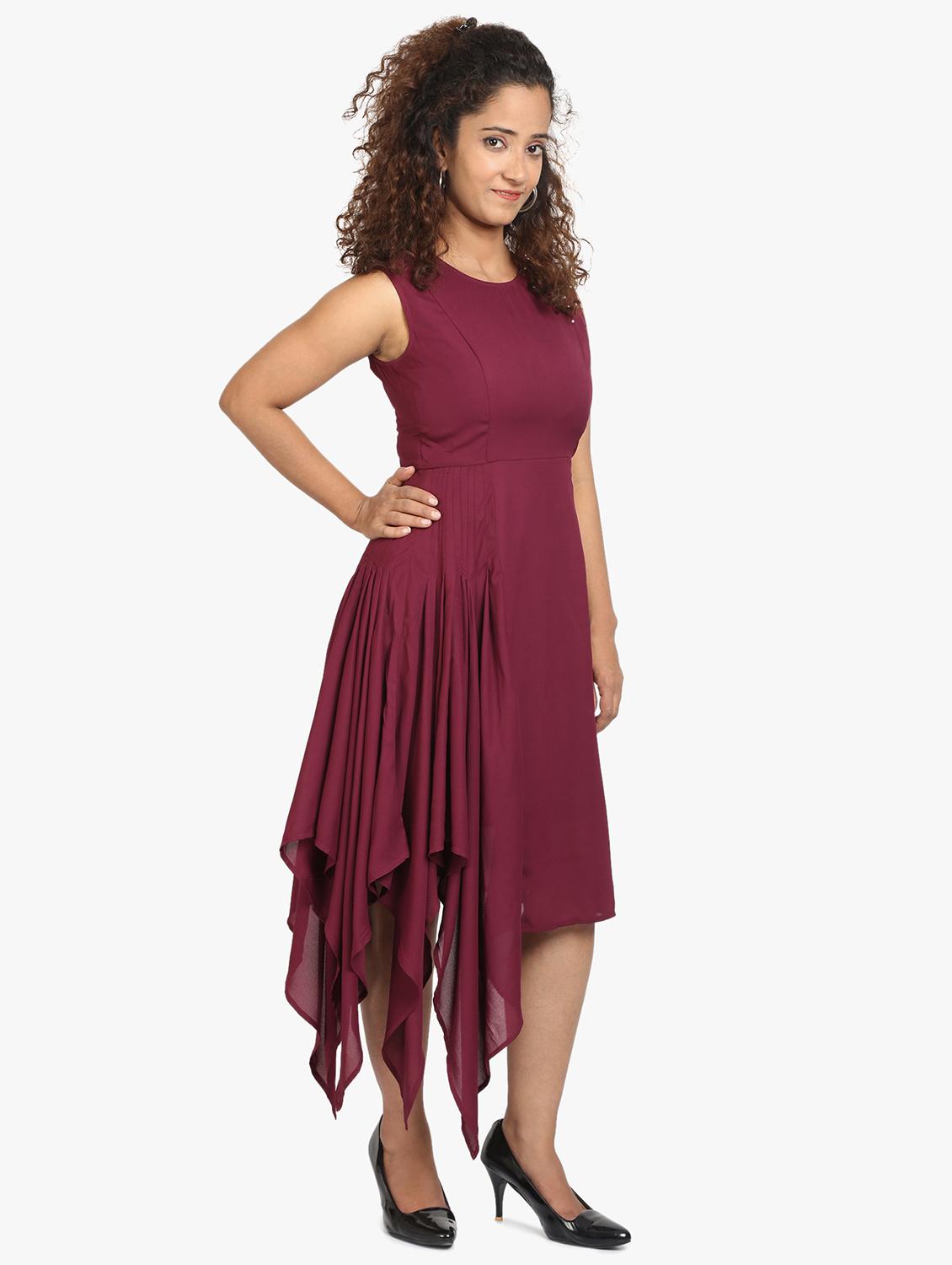 embellished detail asymmetric dress - 17431774 - Zoom Image - 2