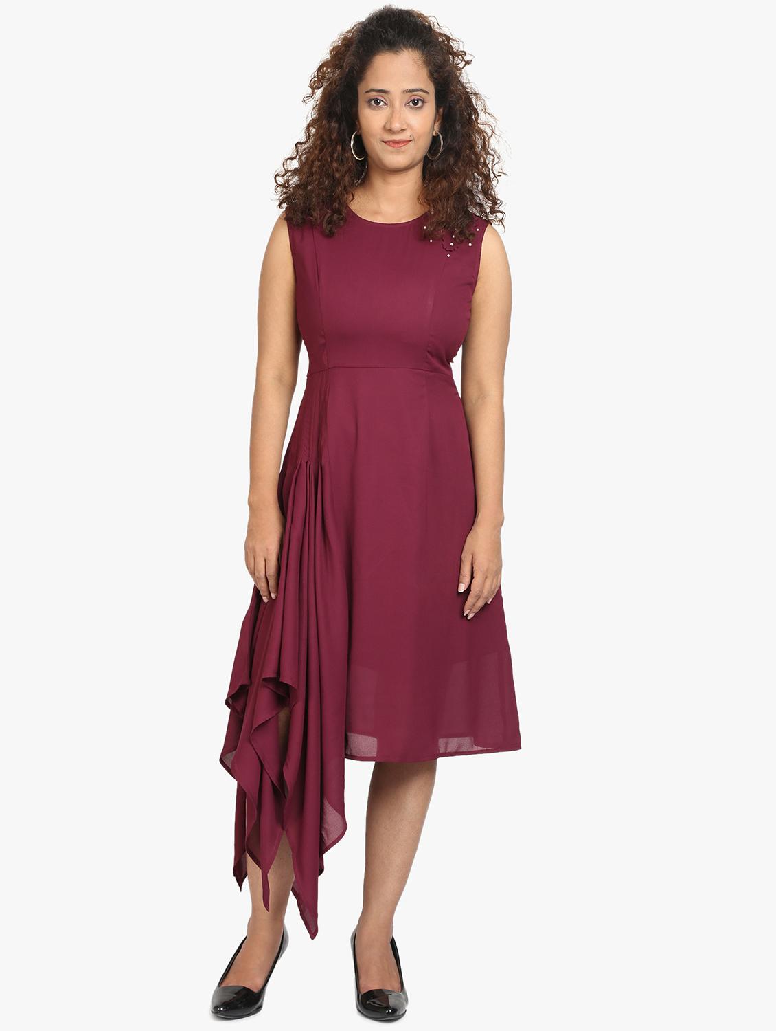 embellished detail asymmetric dress - 17431774 - Zoom Image - 4