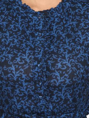 tie front printed a-line dress - 17431786 - Standard Image - 4