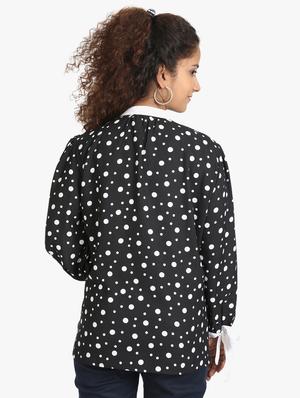 key hole neck polka dot top - 17431789 - Standard Image - 3