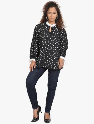 key hole neck polka dot top - 17431789 - Standard Image - 4