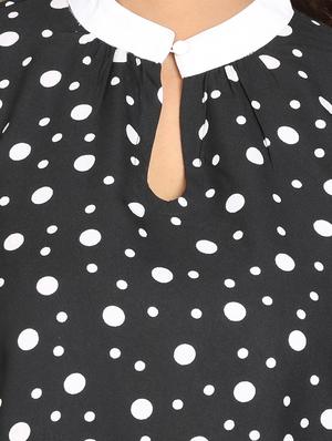 key hole neck polka dot top - 17431789 - Standard Image - 5
