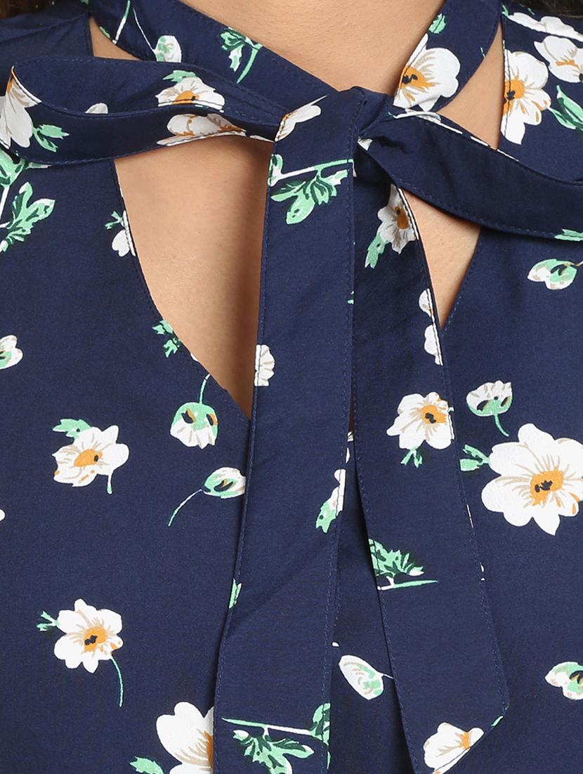 tie up neck floral top - 17431792 - Zoom Image - 5