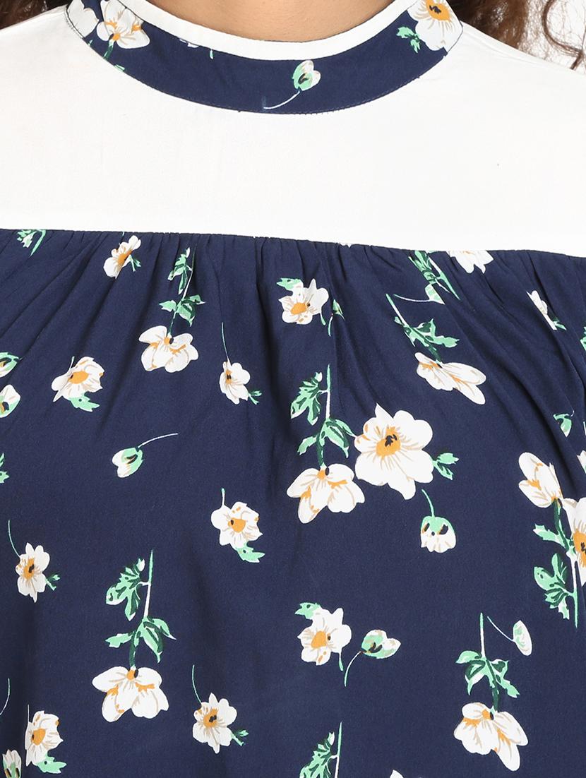 mock neck floral top - 17431795 - Zoom Image - 5