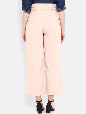 high rise pleated culotte capri - 17431821 - Standard Image - 3