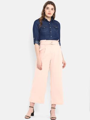 high rise pleated culotte capri - 17431821 - Standard Image - 4