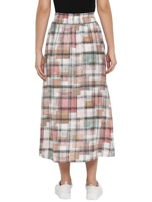 checkered maxi skirt - 17431829 - Standard Image - 3