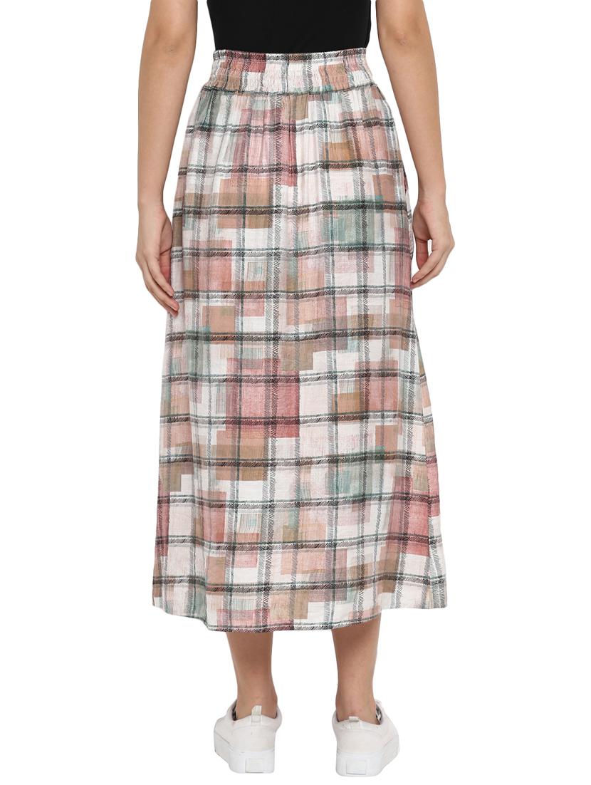 checkered maxi skirt - 17431829 - Zoom Image - 3
