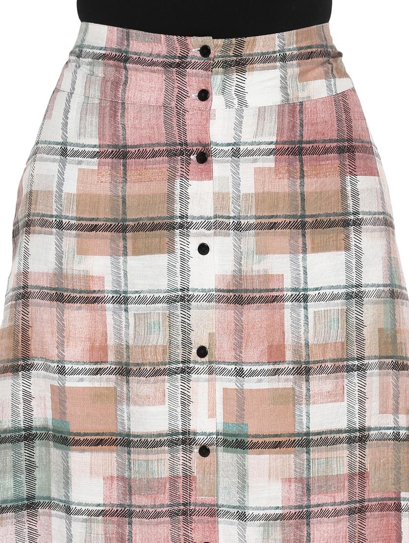 checkered maxi skirt - 17431829 - Zoom Image - 5