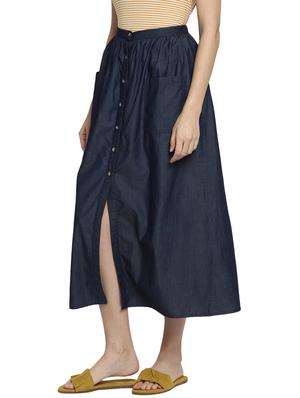 button up denim skirt - 17431830 - Standard Image - 2