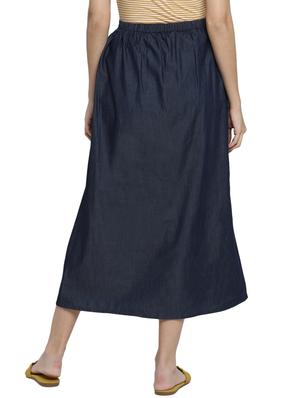 button up denim skirt - 17431830 - Standard Image - 3