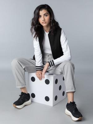 varsity ribbed jacket - 17431832 - Standard Image - 4