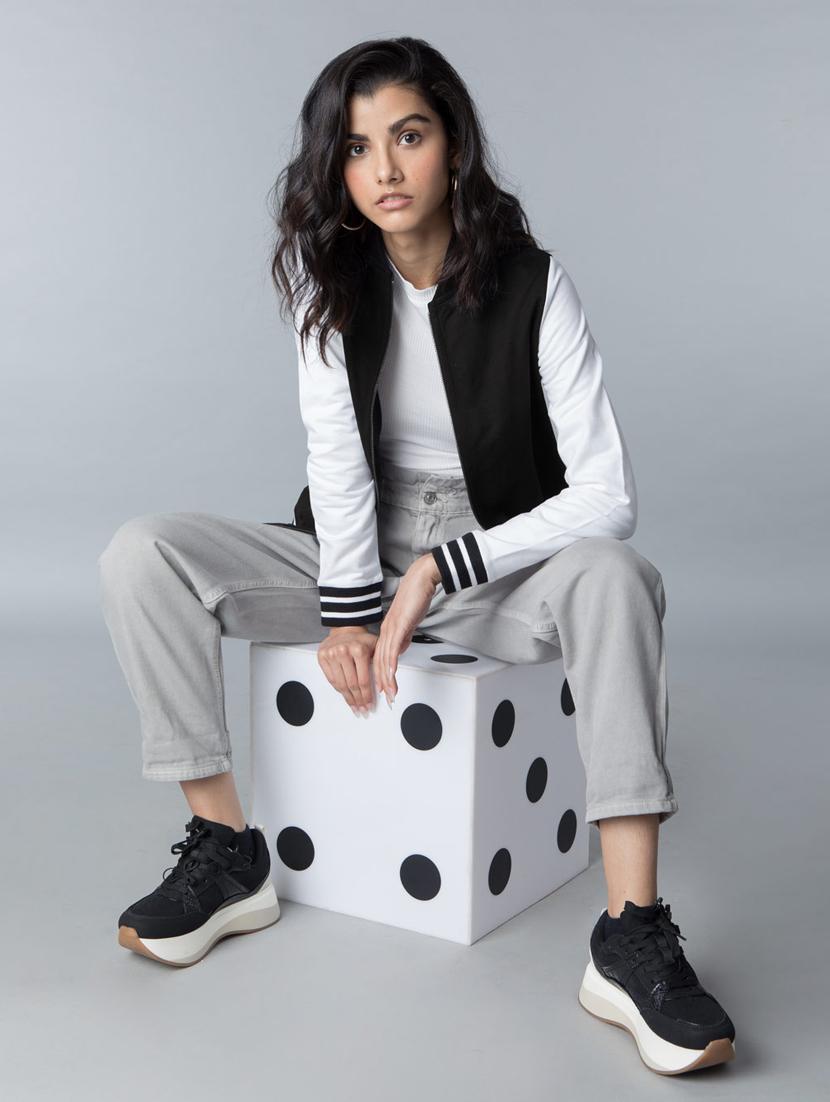 varsity ribbed jacket - 17431832 - Zoom Image - 4