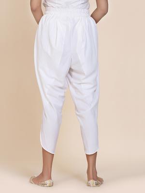 solid cropped salwar - 17431964 - Standard Image - 3