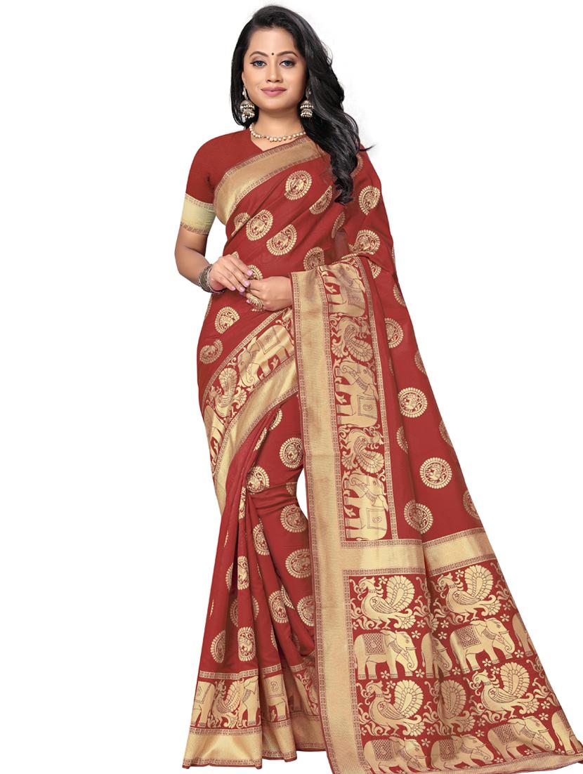 conversational banarasi saree with blouse - 17432068 - Zoom Image - 1
