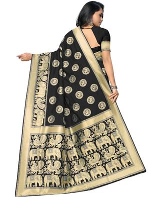 conversational banarasi saree with blouse - 17432069 - Standard Image - 2