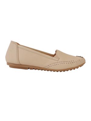 beige synthetic slip on loafers - 17432430 - Standard Image - 2