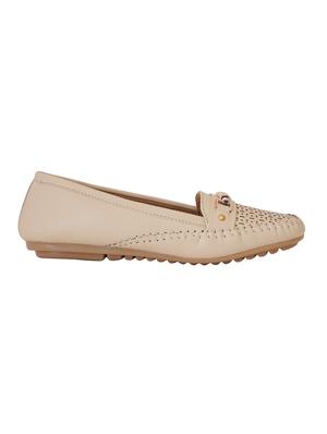 beige synthetic slip on loafers - 17432433 - Standard Image - 2
