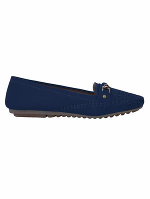 blue synthetic slip on loafers - 17432435 - Standard Image - 2