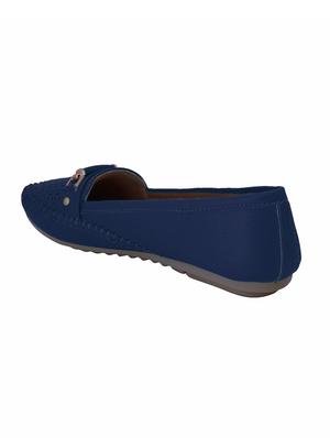 blue synthetic slip on loafers - 17432435 - Standard Image - 3