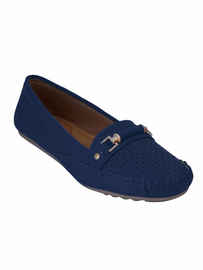 blue synthetic slip on loafers - 17432435 - Zoom Image - 1