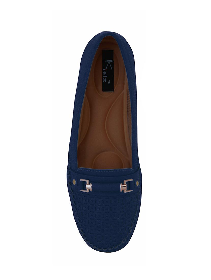 blue synthetic slip on loafers - 17432435 - Zoom Image - 4
