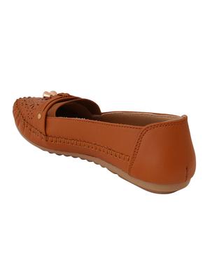 tan synthetic slip on loafers - 17432437 - Standard Image - 3