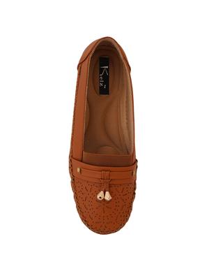 tan synthetic slip on loafers - 17432437 - Standard Image - 4