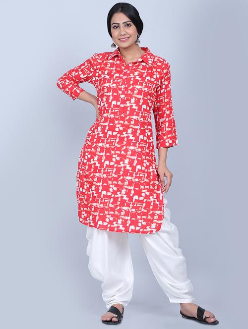printed kurta salwar set - 17432603 - Standard Image - 1