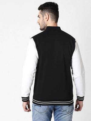 black color block bomber jacket - 17432769 - Standard Image - 3