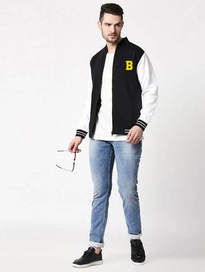 black color block bomber jacket - 17432769 - Standard Image - 4