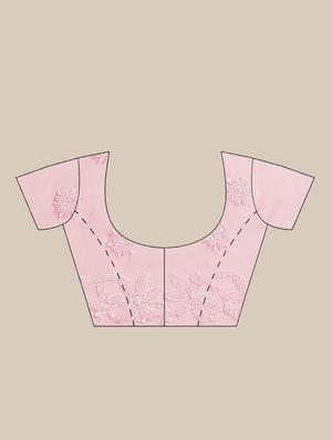 pastel chikankari saree with blouse - 17433026 - Standard Image - 3