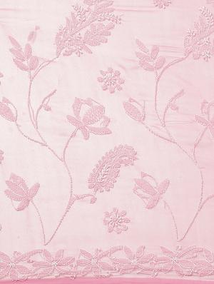 pastel chikankari saree with blouse - 17433026 - Standard Image - 5