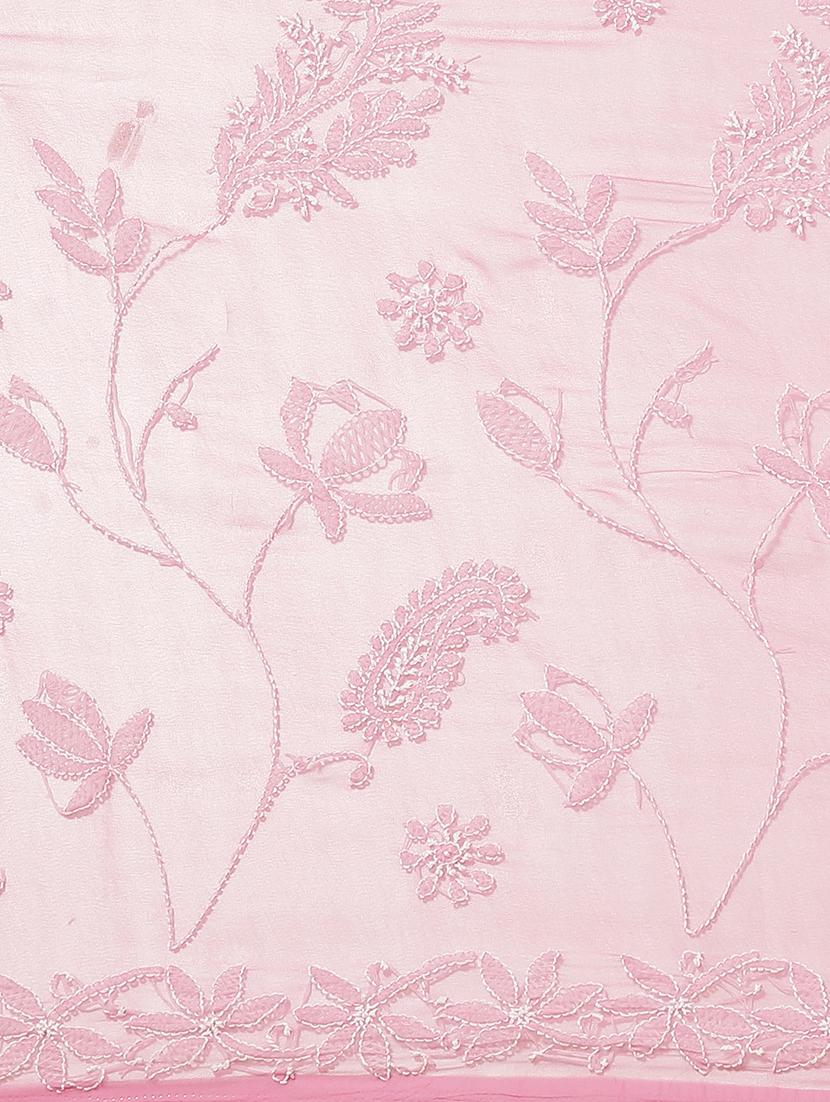 pastel chikankari saree with blouse - 17433026 - Zoom Image - 5