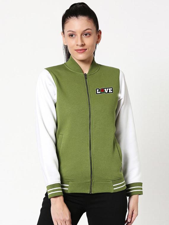 floral patch varsity jacket - 17433157 - Zoom Image - 1