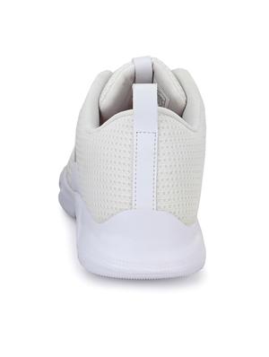 white mesh laceup sports shoes - 17433559 - Standard Image - 3